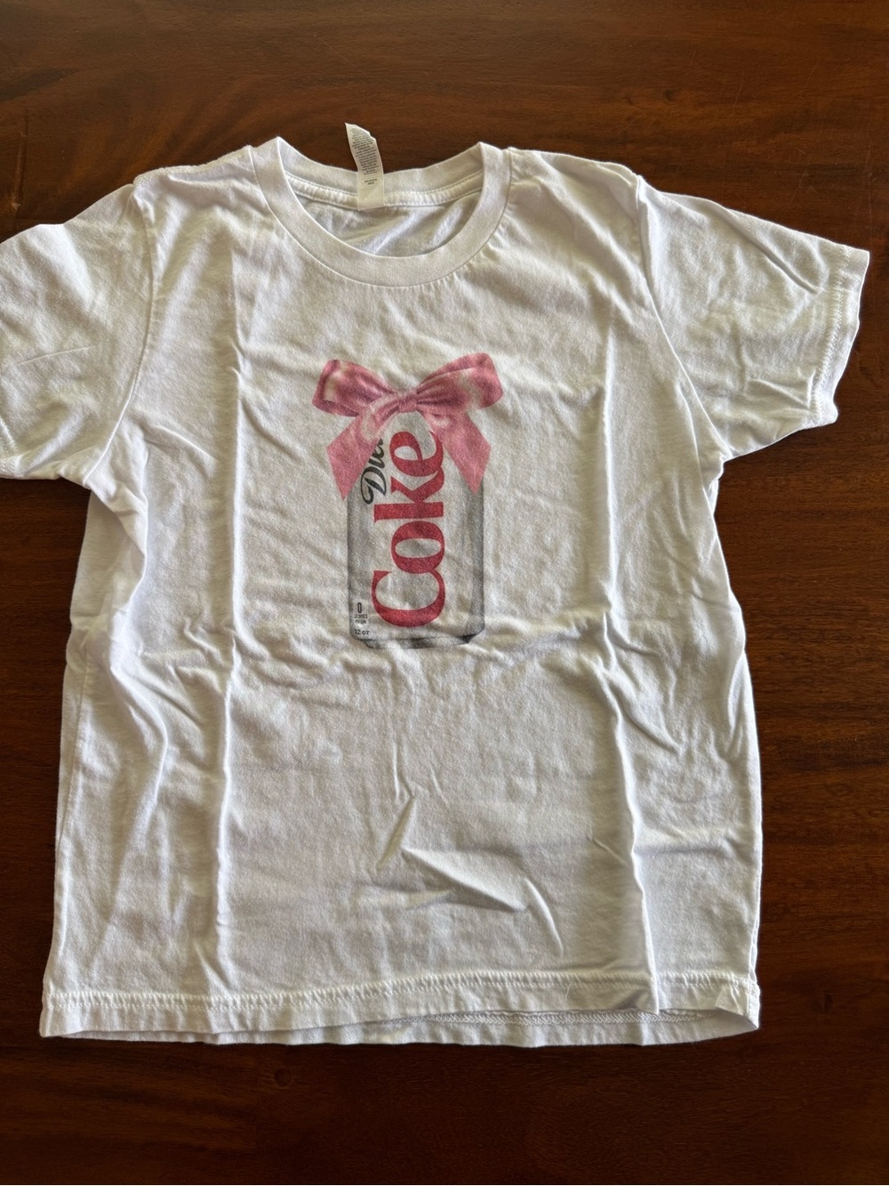 Diet Coke Bow Baby Tee White Cotton T-Shirt